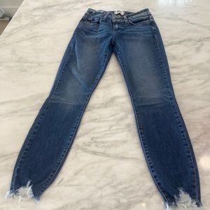 Paige distressed ankle skinny jeans size 26